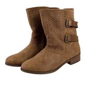 Blowfish Malibu B138 Perforated Buckle Moto Boots – Sz 11 (Brown) (Pre-Owned)